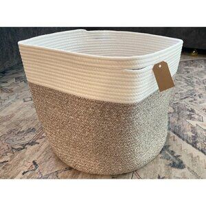 New Woven Rope Basket 15.8 x 13.8 inches, Toy Storage Basket for Organizing